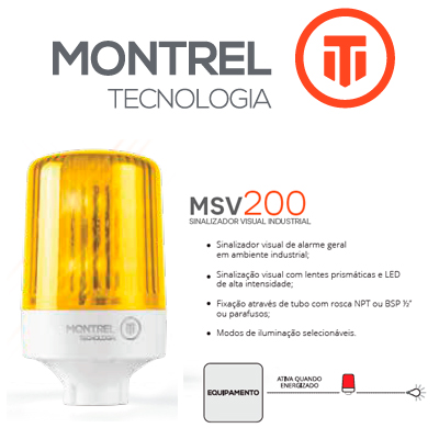 Foto do Produto SINALIZADOR VISUAL INDUSTRIAL MSV200