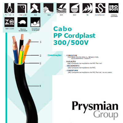 Foto do Produto Cabo PP Cordplast® 300/500V