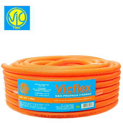 Foto do Produto Eletroduto de PVC Flexível Corrugado Laranja