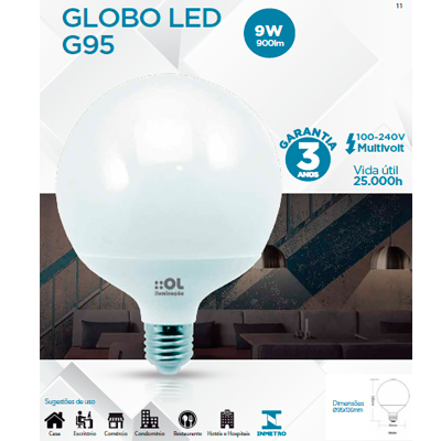 Foto do Produto GLOBO LED G95