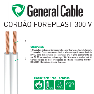 Foto do Produto CORDÃO FOREPLAST 300 V