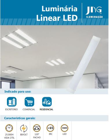 Foto do Produto Luminária Linear LED Slim